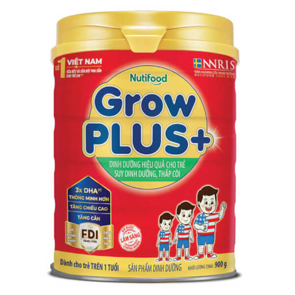 Sữa bột Nutifood Grow Plus + (đỏ) hộp 1,5kg (1500g)